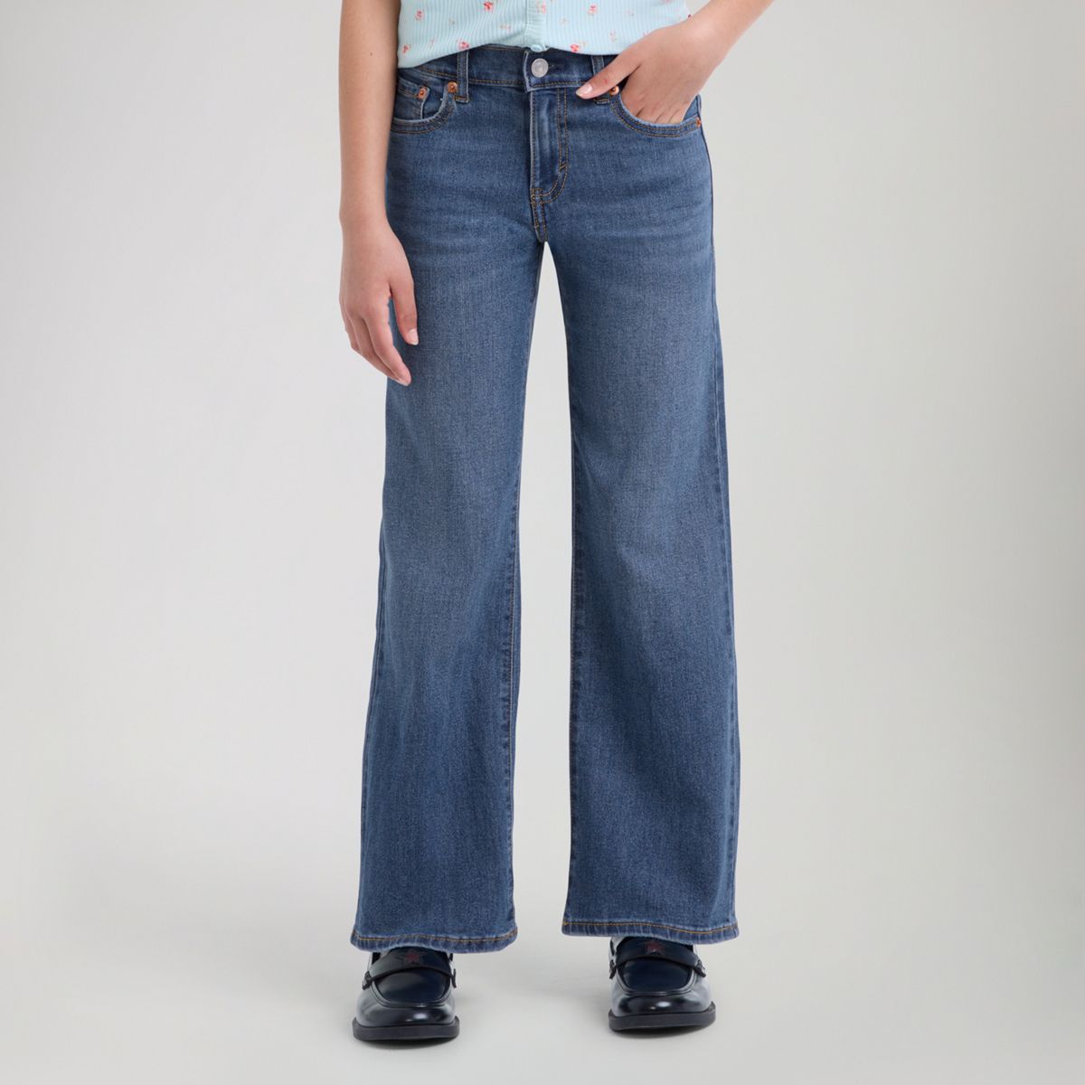 Wide Leg Jeans Big Girls 7-16 — Lasso - Medium Wash