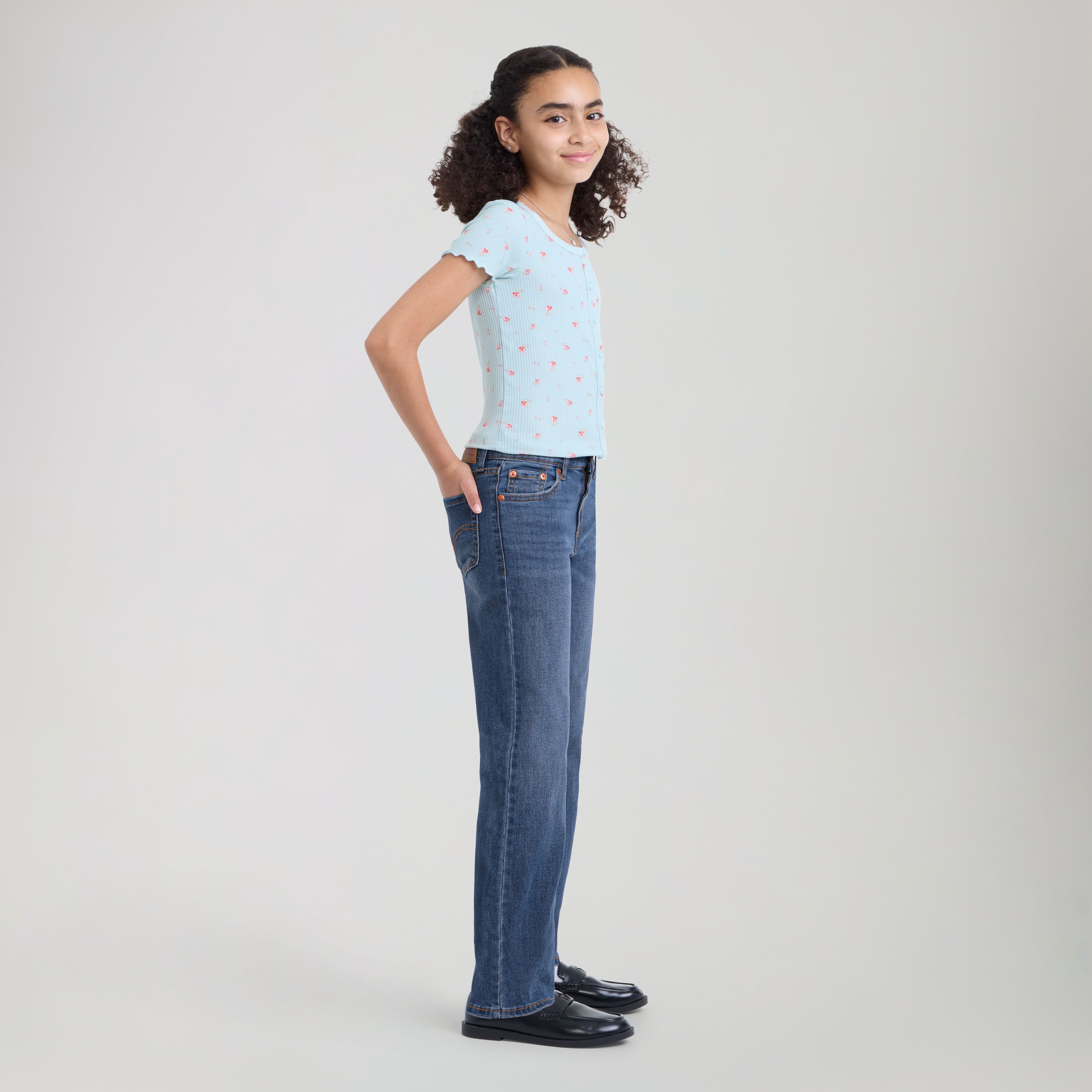 Wide Leg Jeans Big Girls 7-16 4