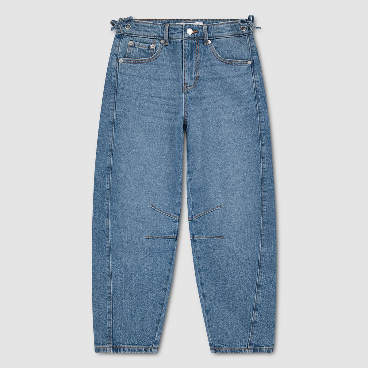 Balloon Leg Jeans with Ties Little Girls 4-6X — Polaroid - Medium Wash