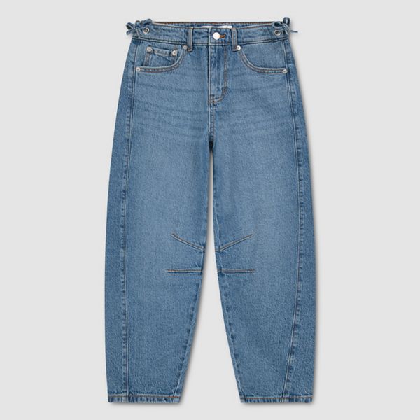 Balloon Leg Jeans with Ties Little Girls 4-6X — Polaroid - Medium Wash
