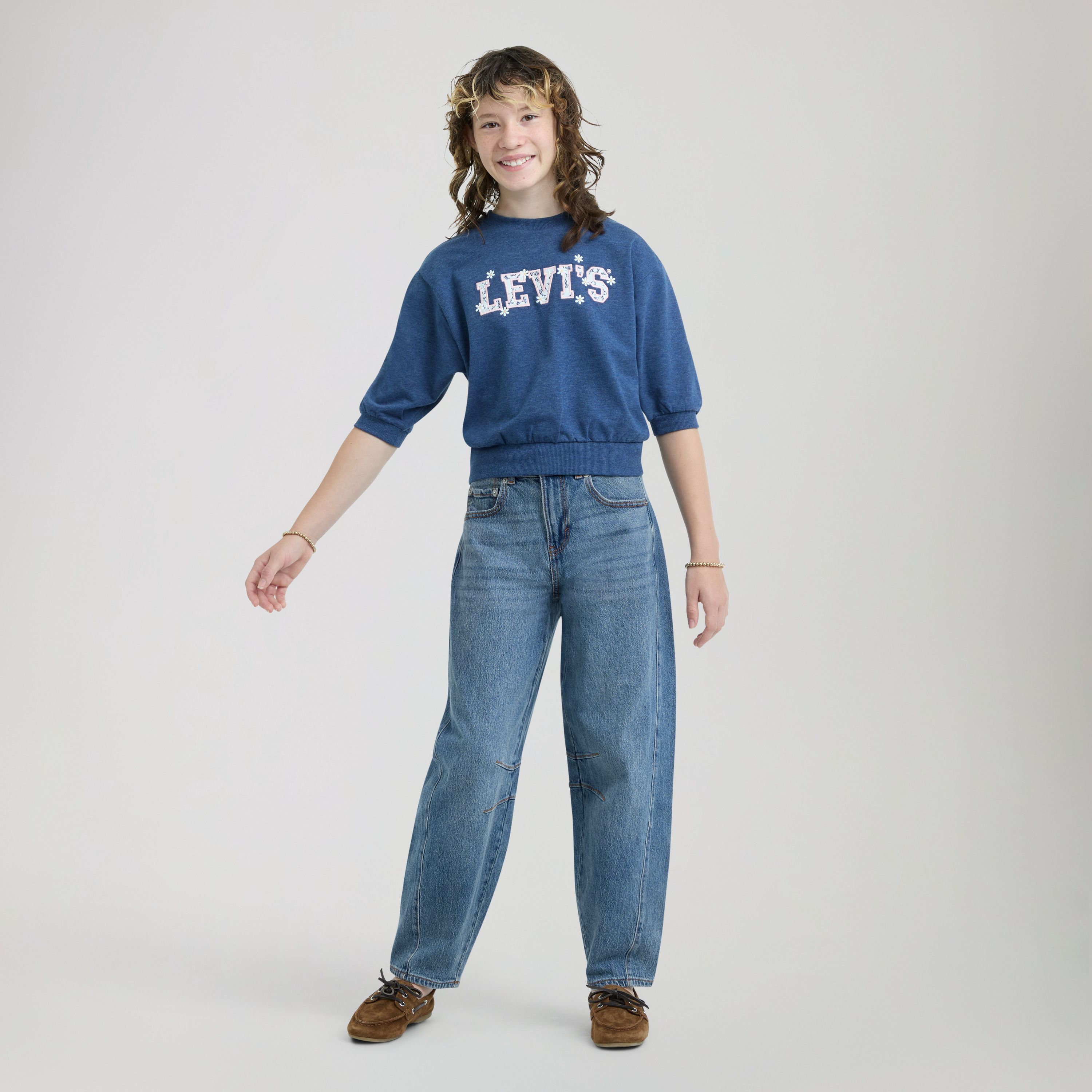 Levi's Middy Balloon Leg Ties Big Girls 7-16 — фото 5