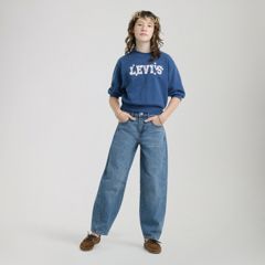 Balloon Leg Jeans with Ties Big Girls 7-16 — Polaroid - Medium Wash 1