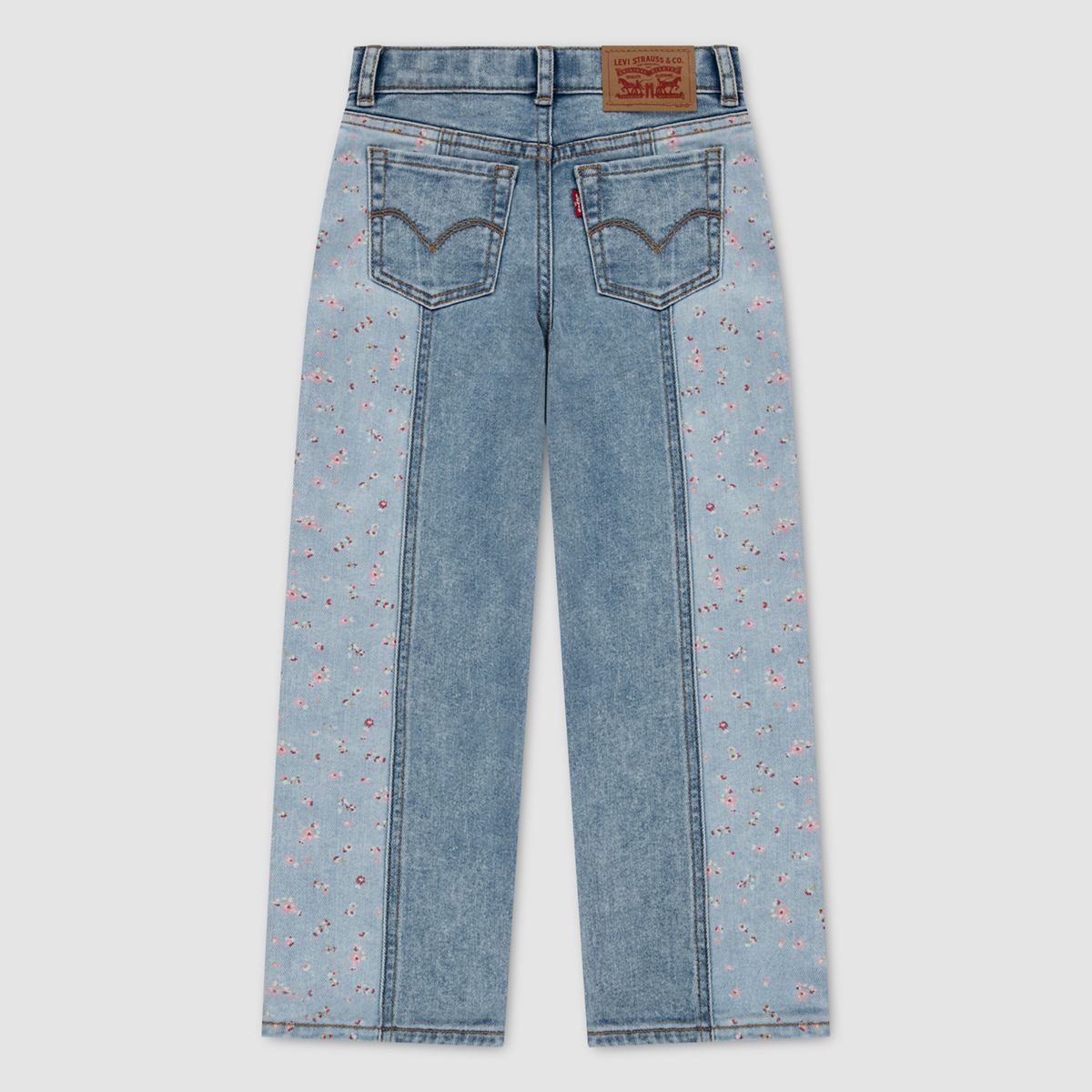 Floral Jacquard Wide Leg Big Girls 7-16 — Be Cool - Light Wash
