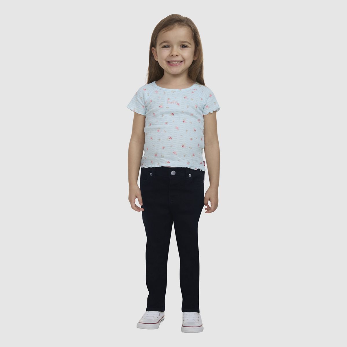 Brandi Skinny Jeans Toddler Girls 2T-4T — Black - Charcoal