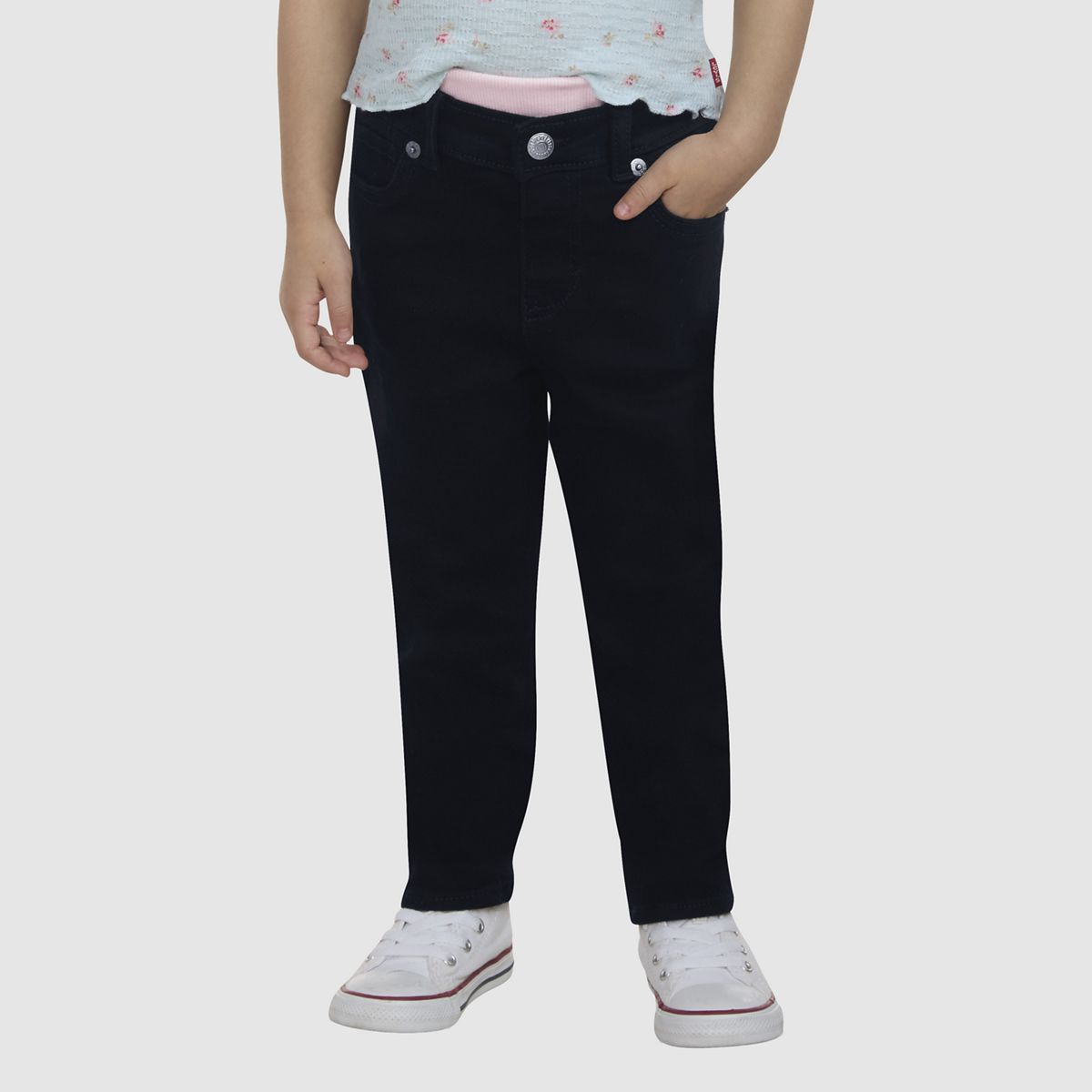 Brandi Skinny Jeans Toddler Girls 2T-4T — Black - Charcoal