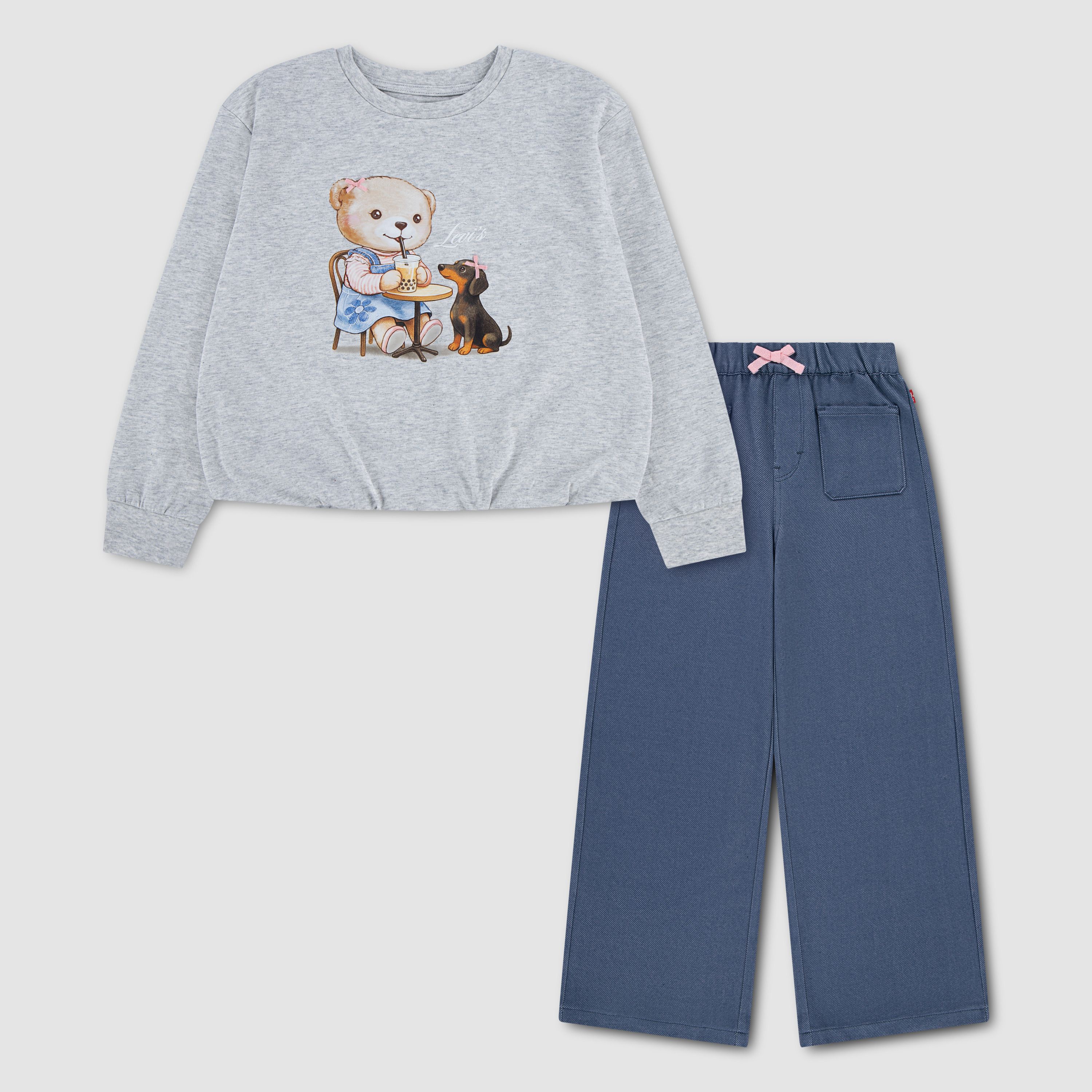 Meet & Greet Top & Knit Pants Little  Girl 4-6X 1