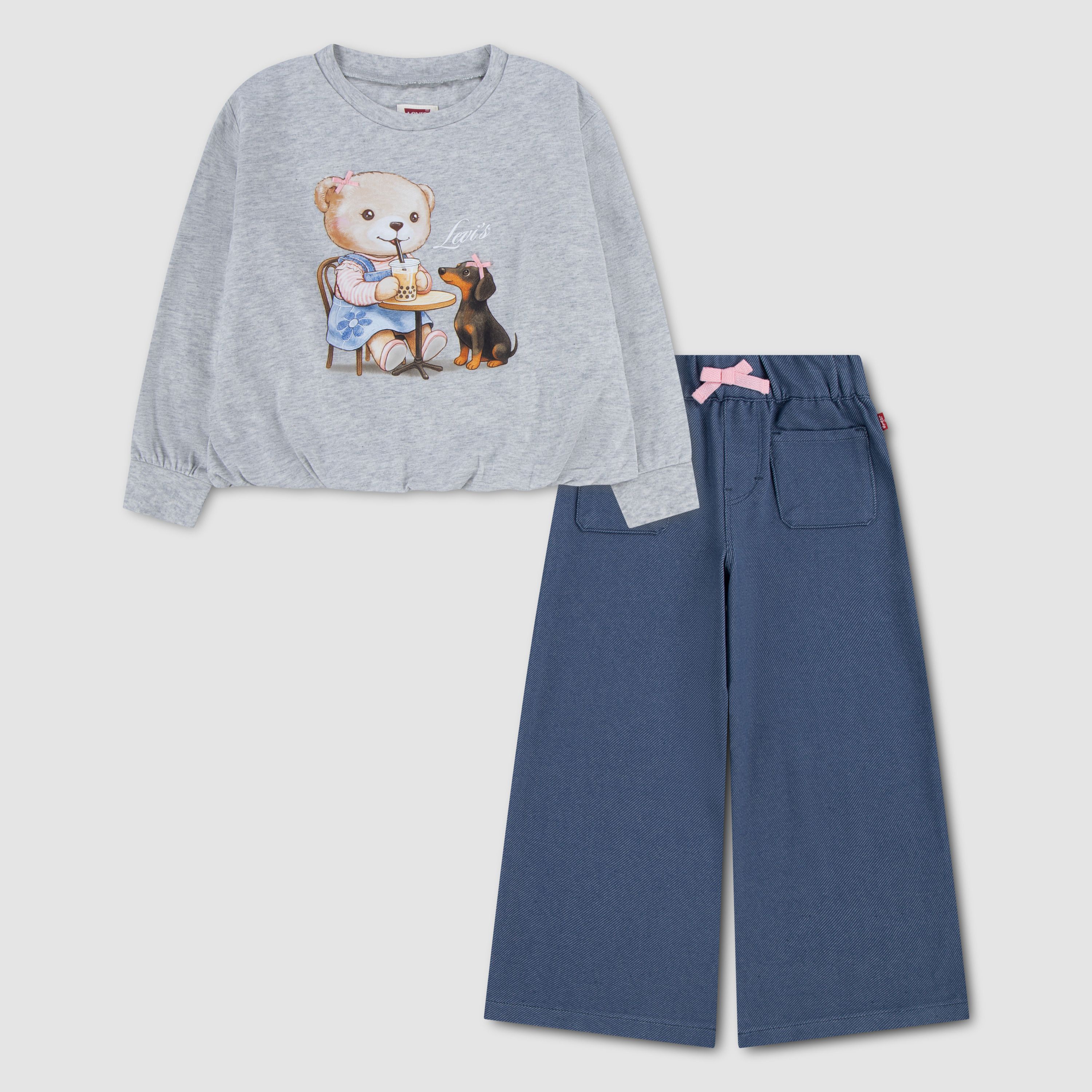 Meet & Greet Top & Knit Pants Set Toddler Girls 2T-4T 1