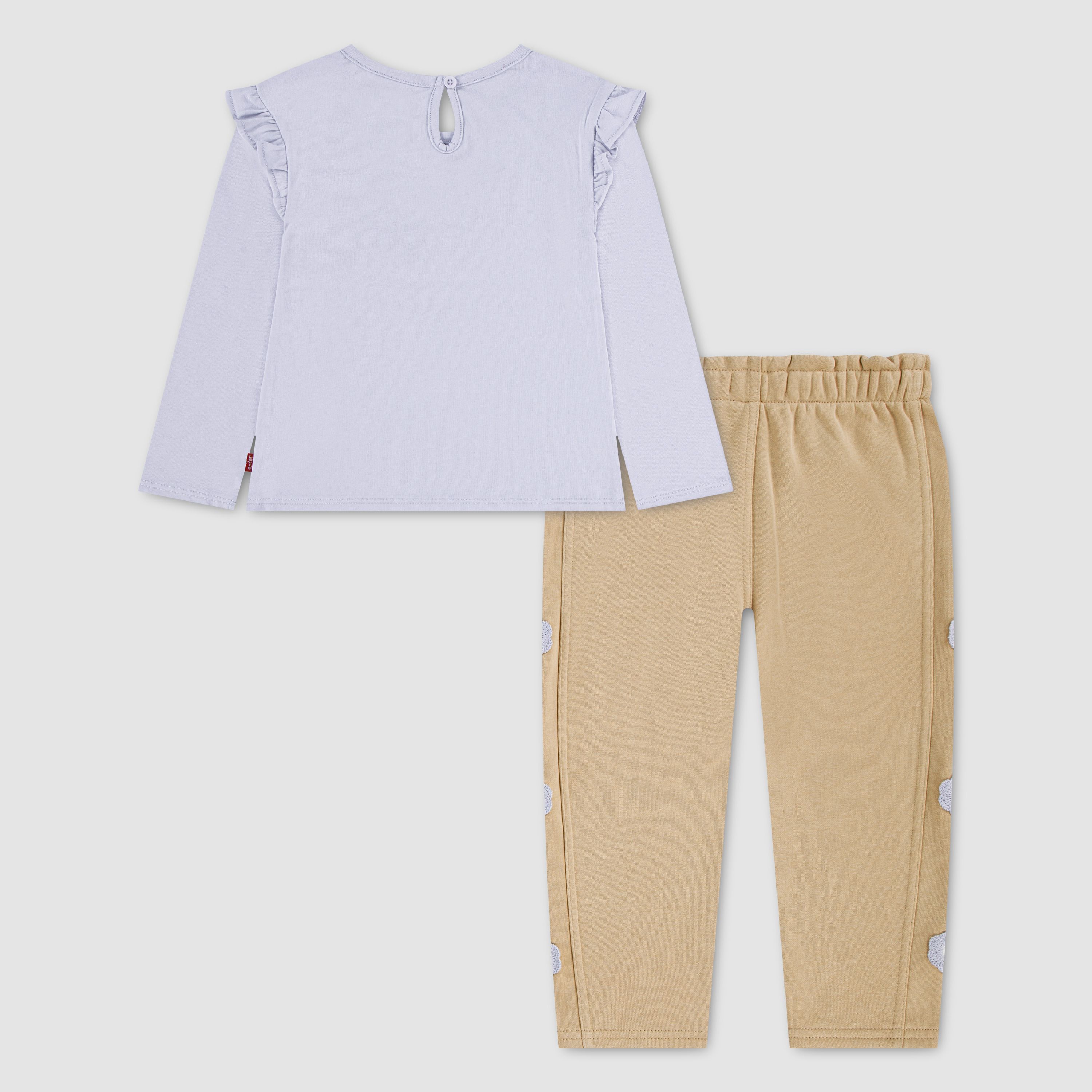 Ruffle Knit Top & Fleece Pants Set Toddler Girls 2T-4T 2