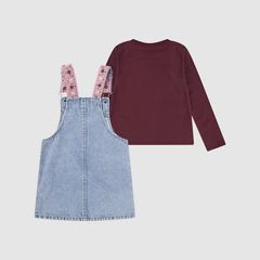 Western Skirtall Set Toddler Girls 2T-4T — Chocolate Truffle - Brown 4