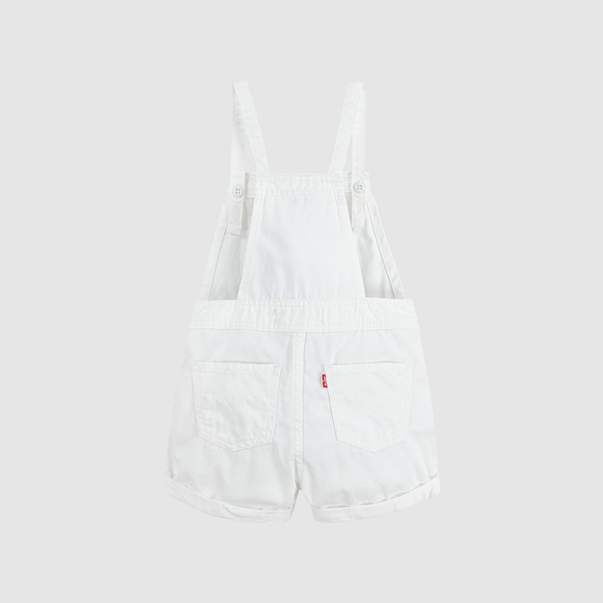 Knot Strap Shortalls Little Girls 4-6 — White - White