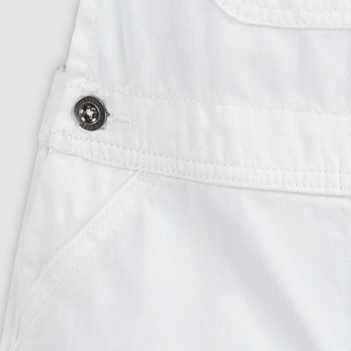 Knot Strap Shortalls Little Girls 4-6 — White - White