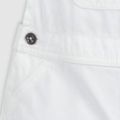 Knot Strap Shortalls Little Girls 4-6 — White - White 6