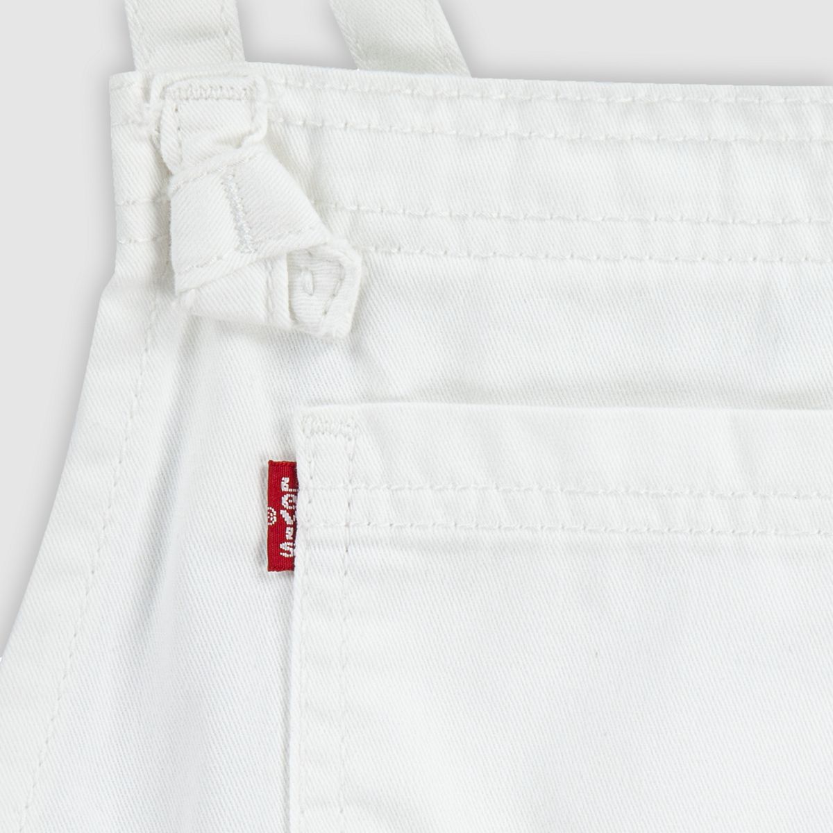 Knot Strap Shortalls Little Girls 4-6 — White - White