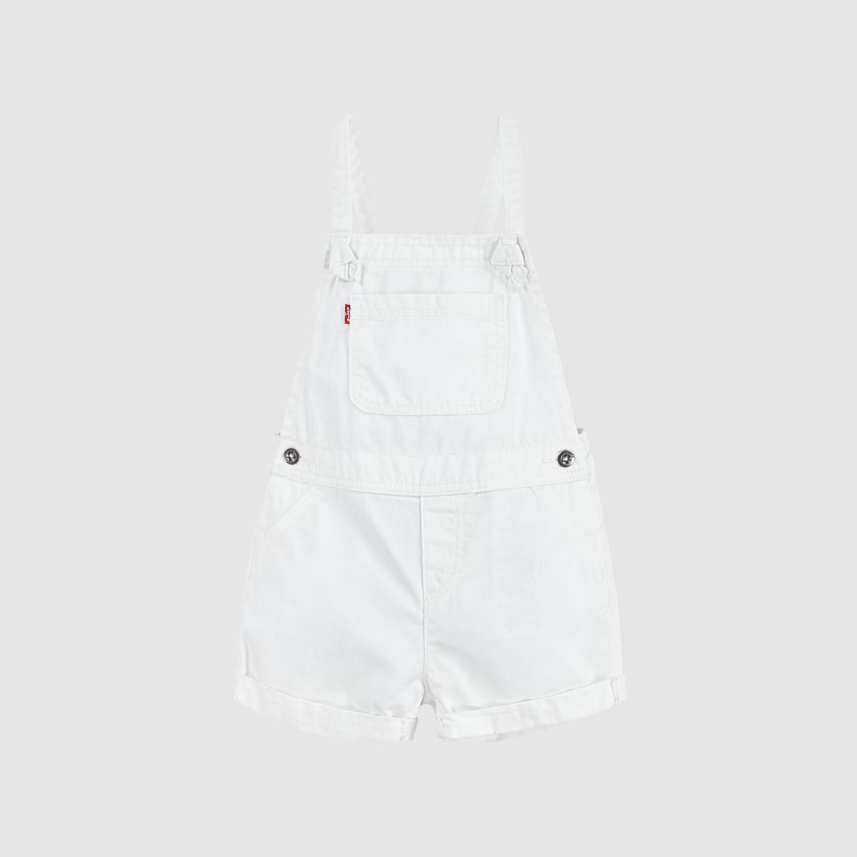 Knot Strap Shortalls Little Girls 4-6 — White - White