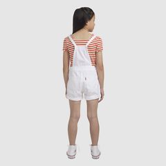 Knot Strap Shortalls Little Girls 4-6 — White - White 3