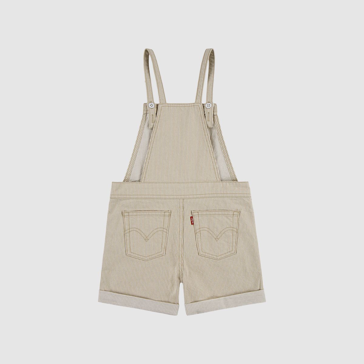 Knot Strap Shortalls Little Girls 4-6 — Irish Cream - Brown