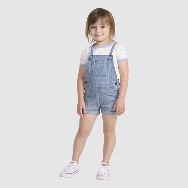 Knot Strap Shortall Toddler Girls 2T-4T — Ever Afternoon - Light Wash