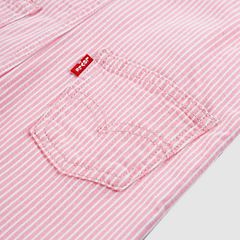 Railroad Stripe Overall Toddler Girls 2T-4T — Bright White - White 8