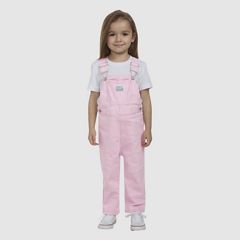 Railroad Stripe Overall Toddler Girls 2T-4T — Bright White - White 1