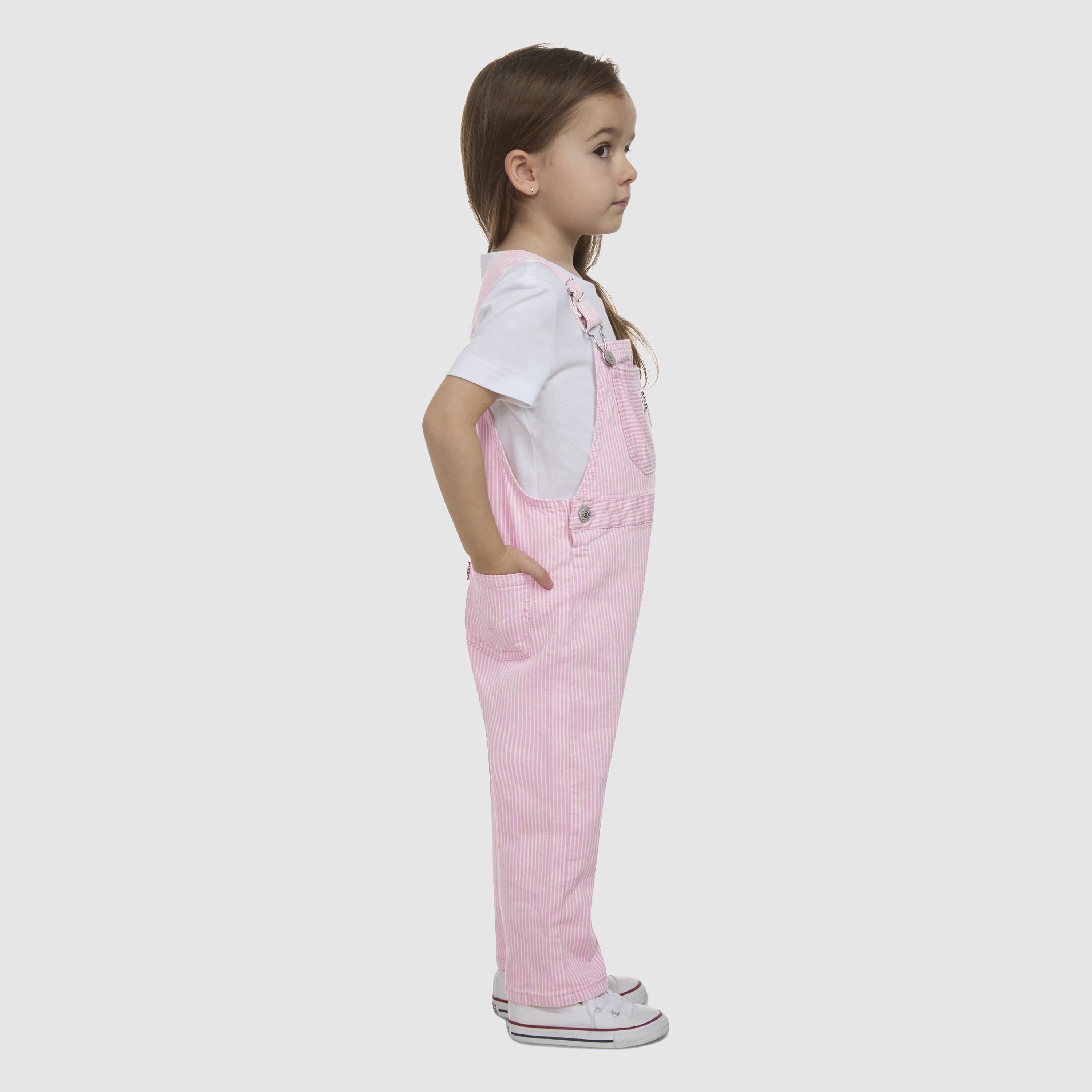 Railroad Stripe Overall Toddler Girls 2T-4T 2
