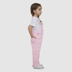 Railroad Stripe Overall Toddler Girls 2T-4T — Bright White - White 2