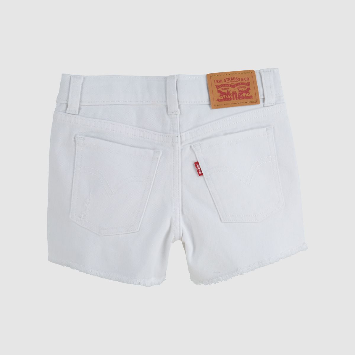 Girlfriend Little Girls Shorty Shorts 4-6x — White - White