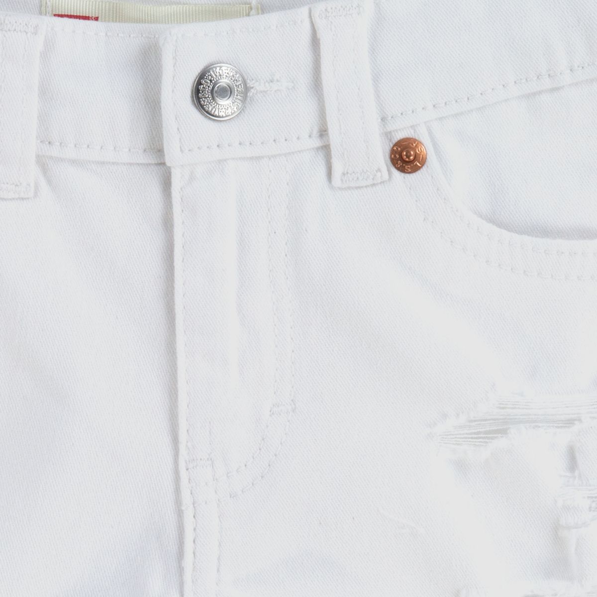 Girlfriend Little Girls Shorty Shorts 4-6x — White - White