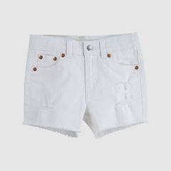Girlfriend Little Girls Shorty Shorts 4-6x — White - White 4