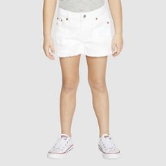 Girlfriend Little Girls Shorty Shorts 4-6x — White - White 1
