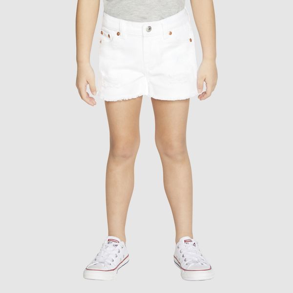 Girlfriend Little Girls Shorty Shorts 4-6x — White - White