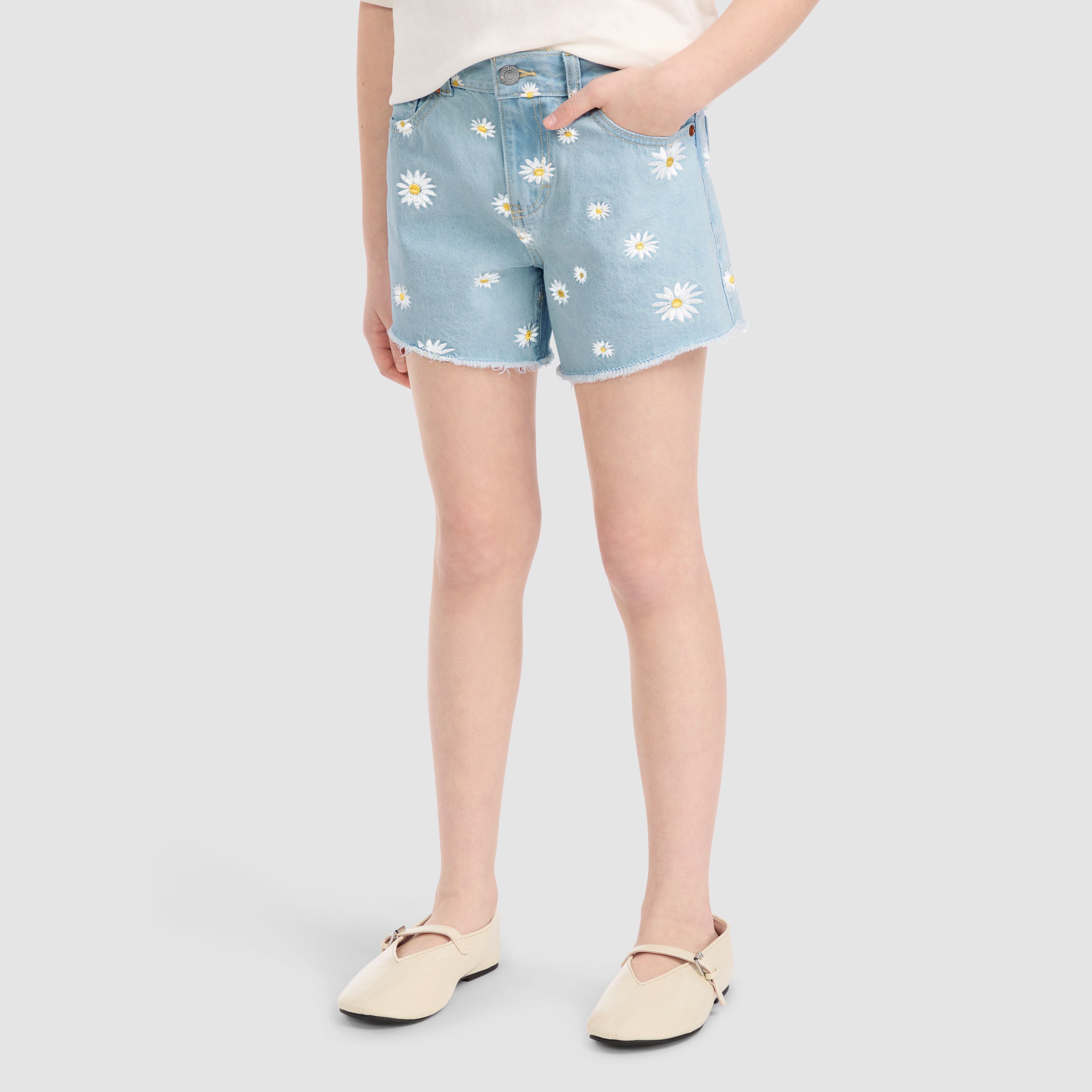 Dasiy Denim A Line Shorts Big Girls 7-16 4