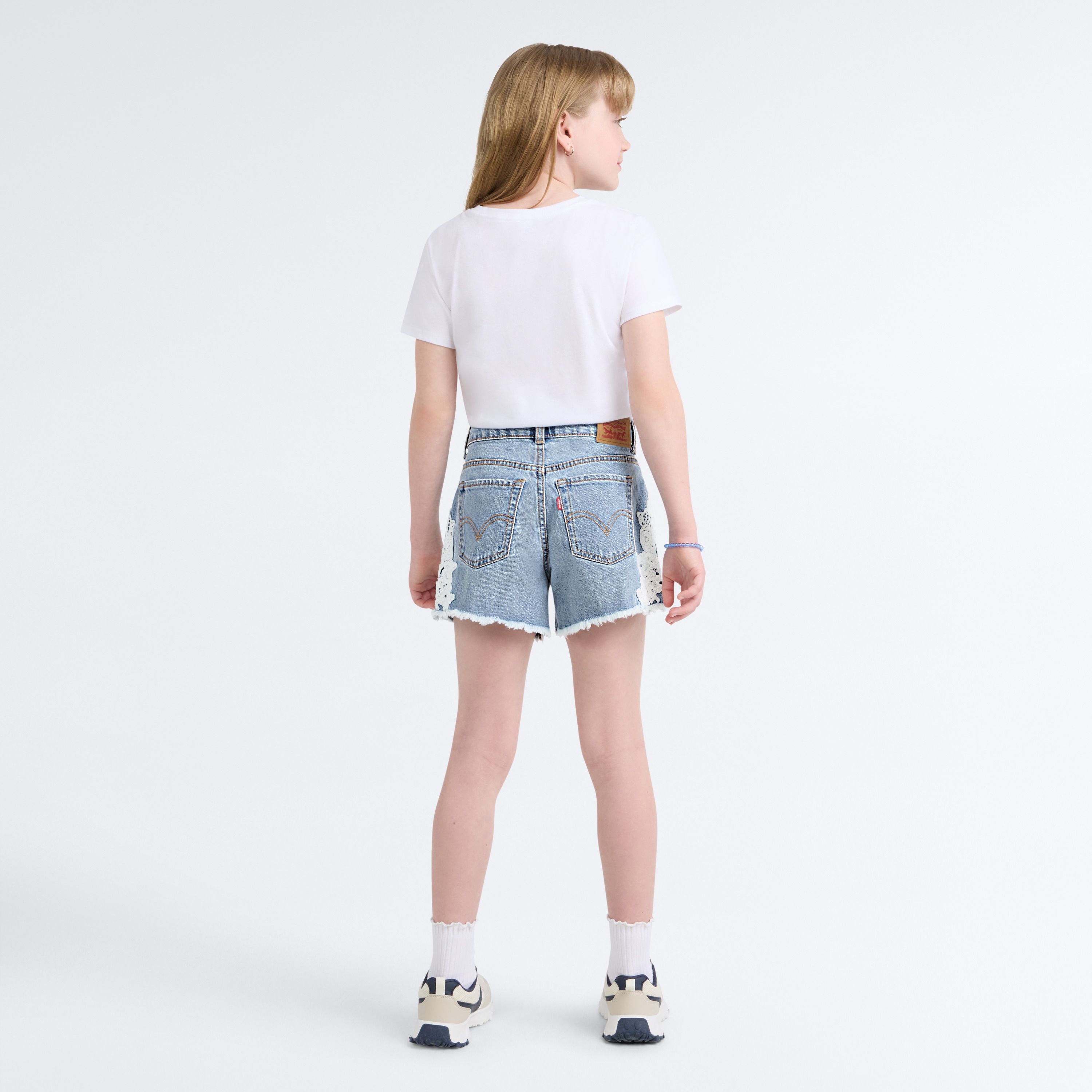 Printed A Line Denim Short Big Girls 7-16 3