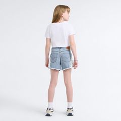 Printed A Line Denim Short Big Girls 7-16 — This and That  - Light Wash 3