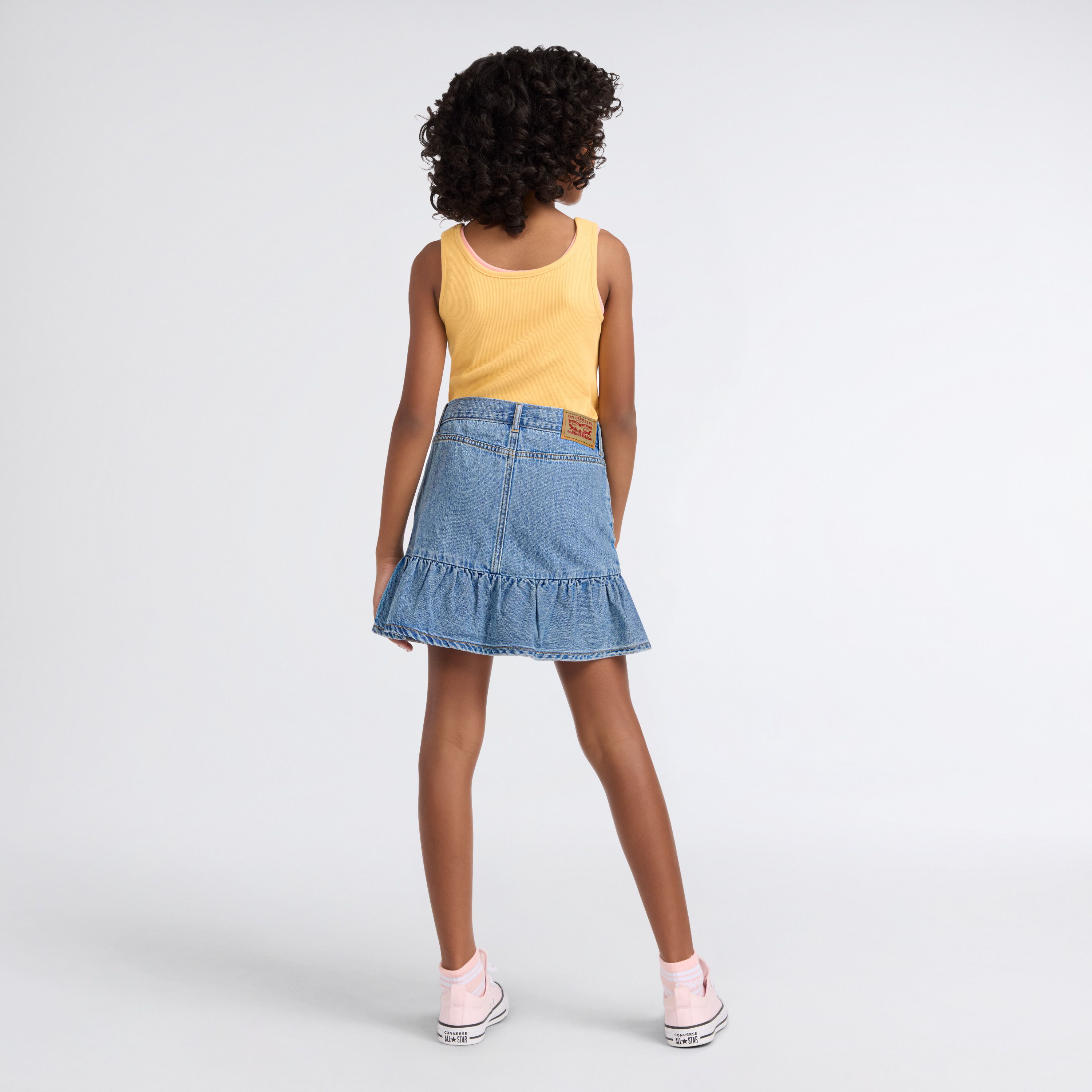 Denim Flounce Skort Big Girls 7-16 5