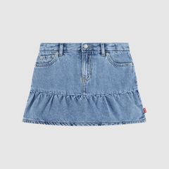 Denim Flounce Skort Little Girls 4-6 — Reach For The Stars - Medium Wash 5