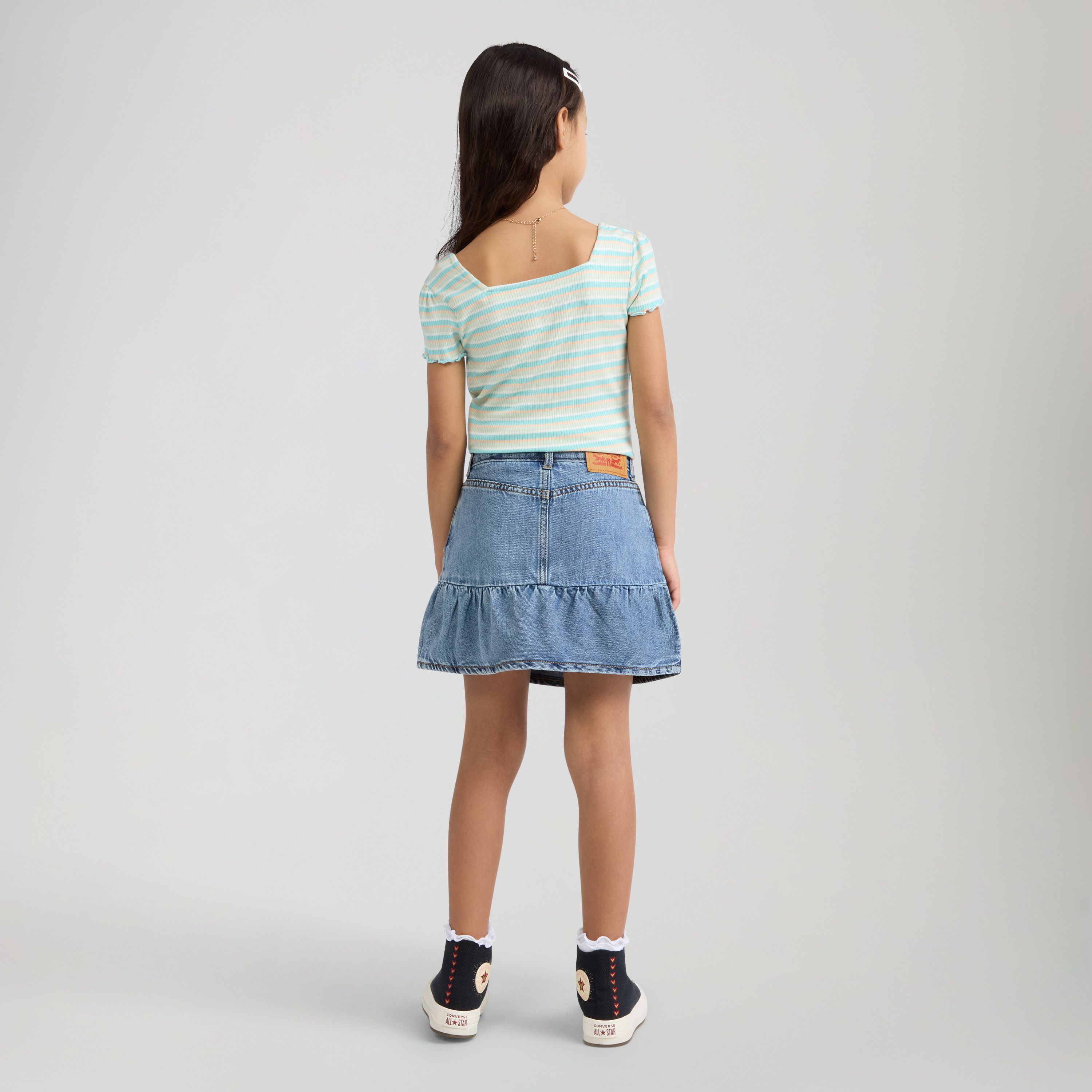 Denim Flounce Skort Little Girls 4-6 3