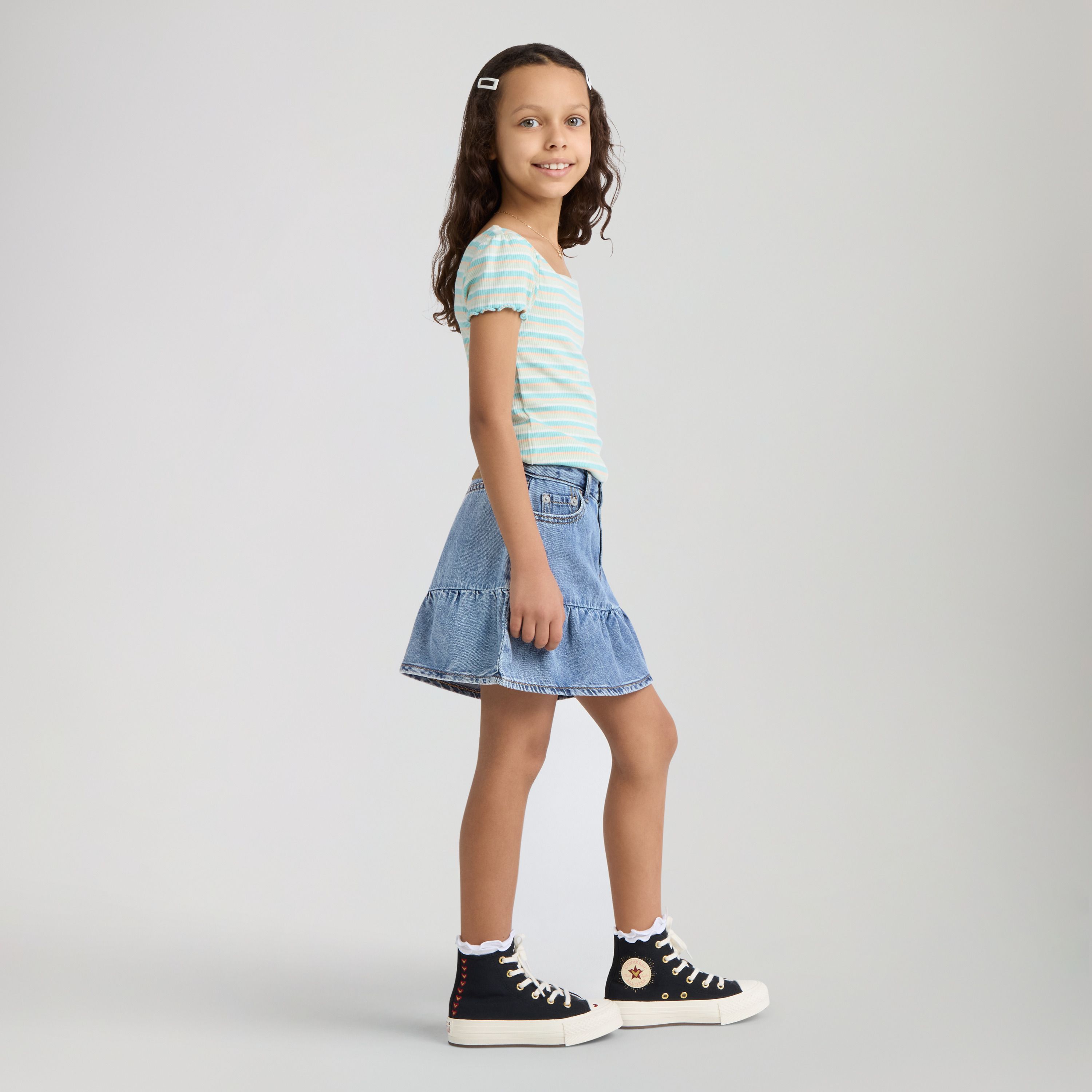 Denim Flounce Skort Little Girls 4-6 2
