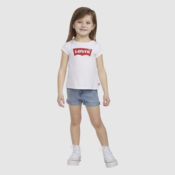 Girlfriend Shortsy Shorts Toddler Girls 2T-4T — Miami Vices - Medium Wash