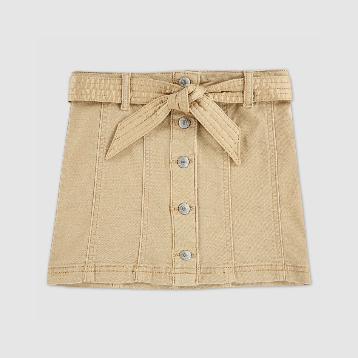 Buttoned Denim Skirt Little Girls 4-6x — Curds and Whey - Beige