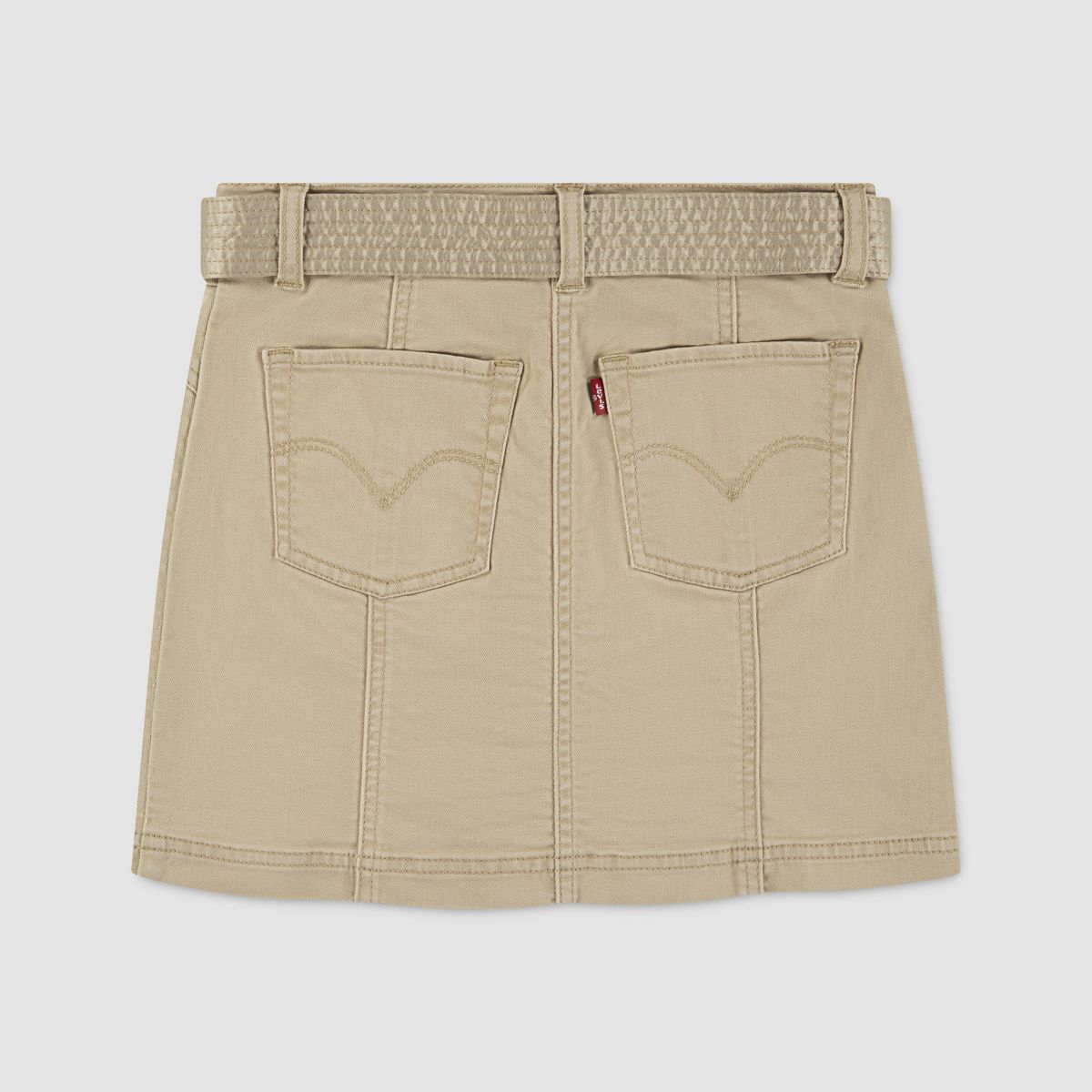 Buttoned Denim Skirt Big Girls 7-16 — Curds and Whey - Beige
