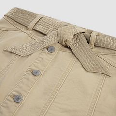Buttoned Denim Skirt Big Girls 7-16 — Curds and Whey - Beige 3