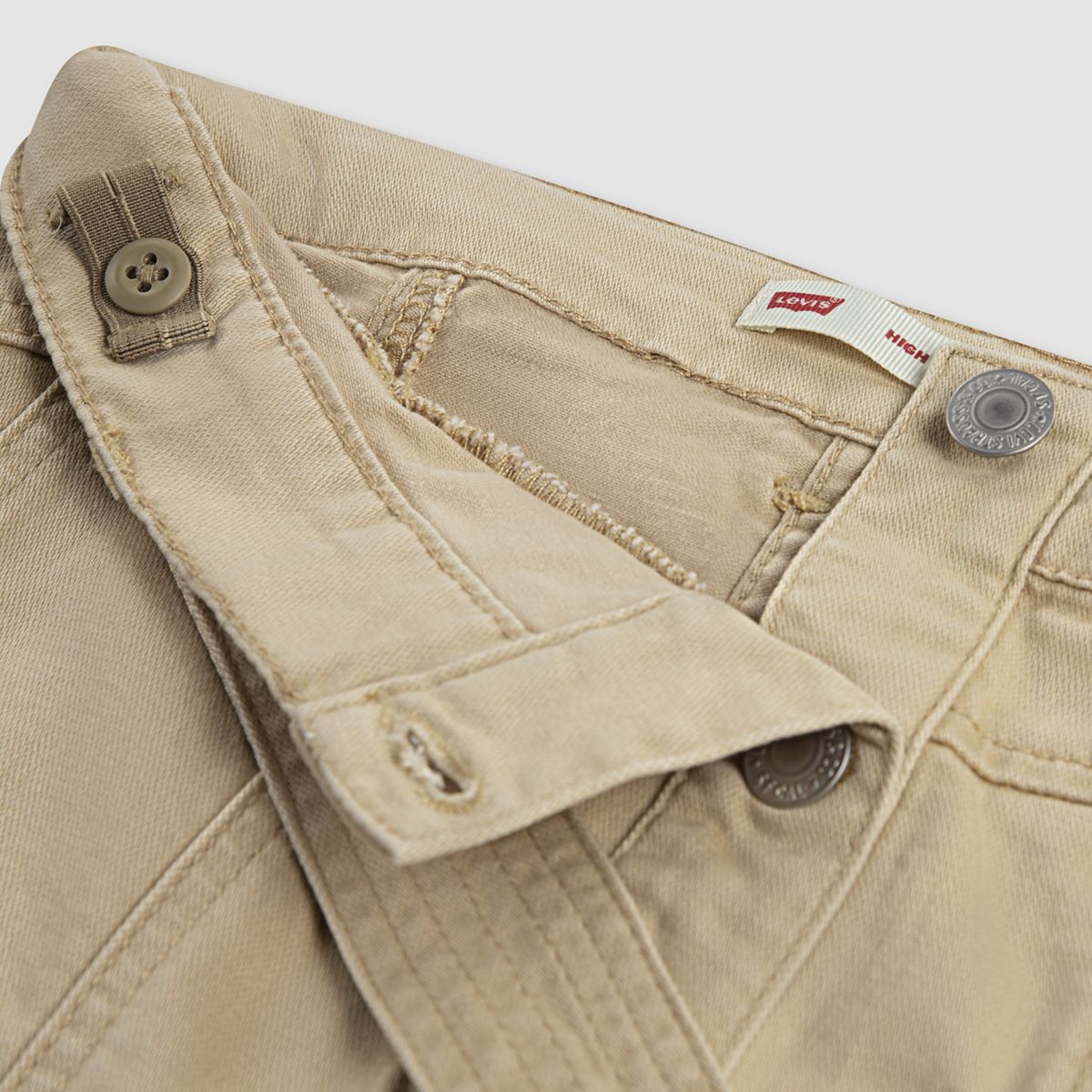 Buttoned Denim Skirt Big Girls 7-16 — Curds and Whey - Beige