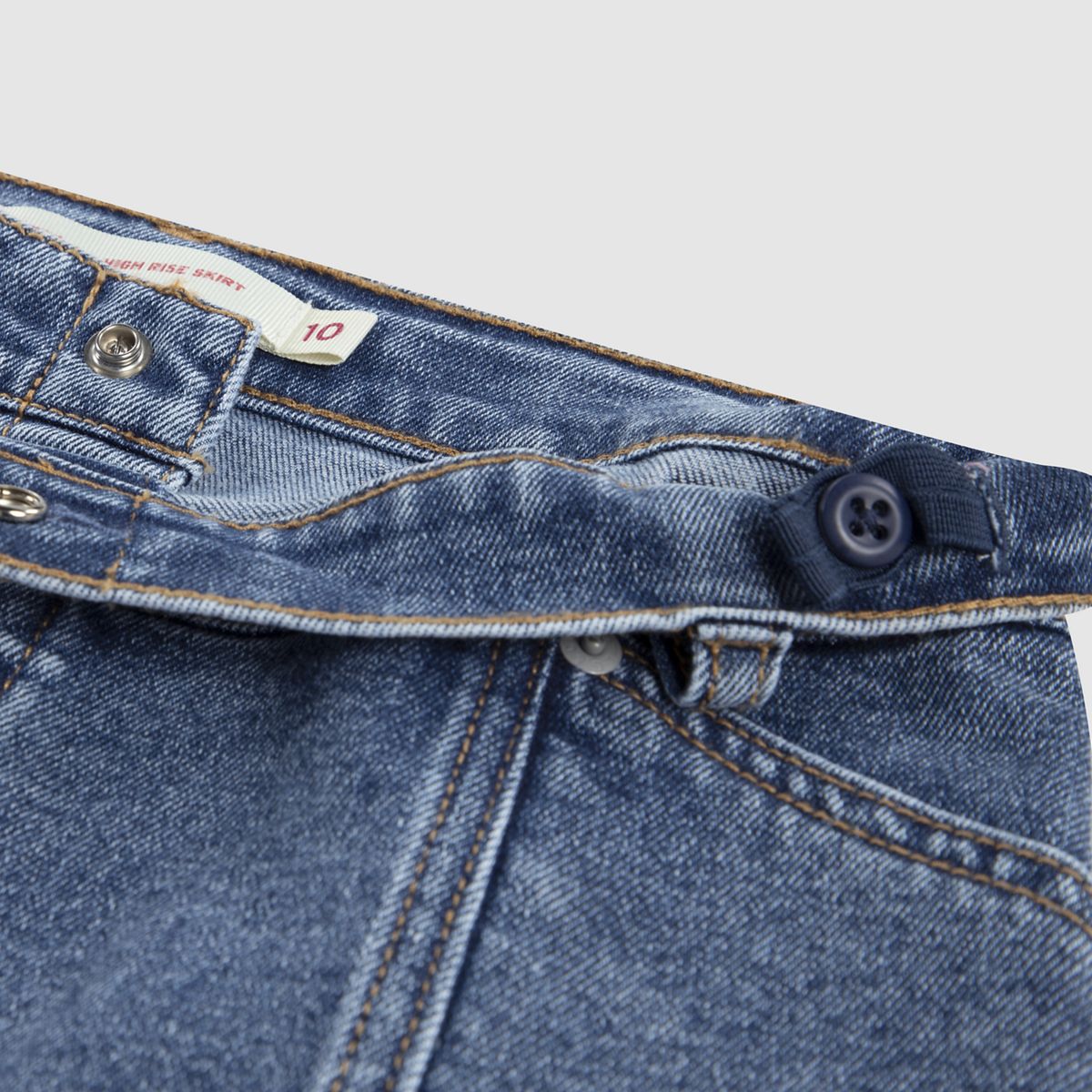 Buttoned Front Skirt Big Girls 7-16 — Rodeo - Blue