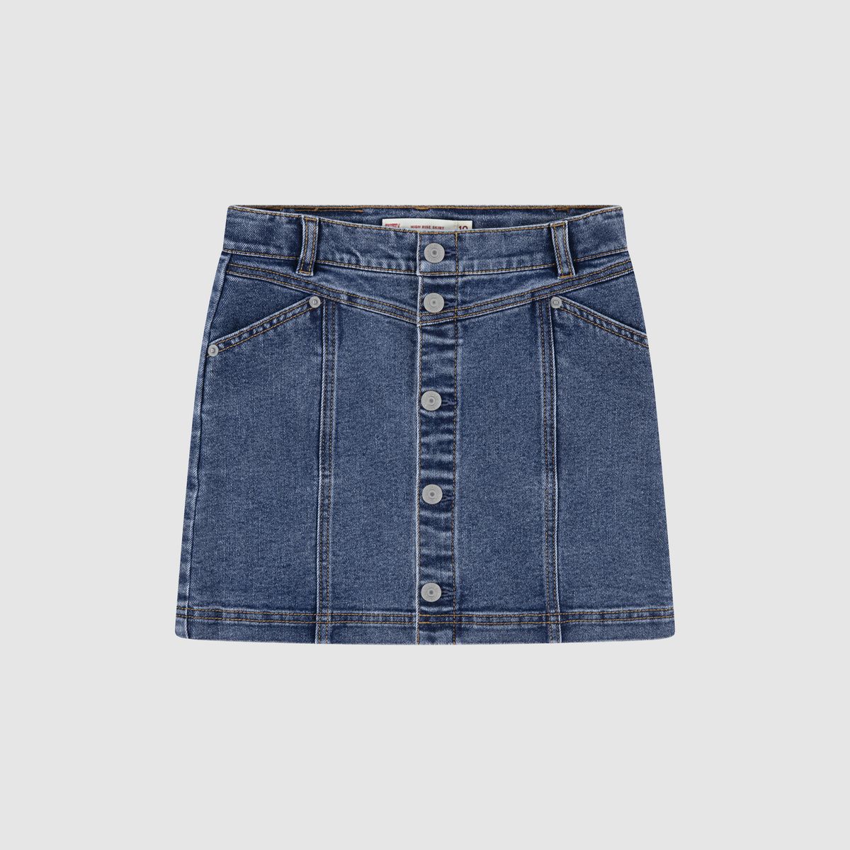 Buttoned Front Skirt Big Girls 7-16 — Rodeo - Blue