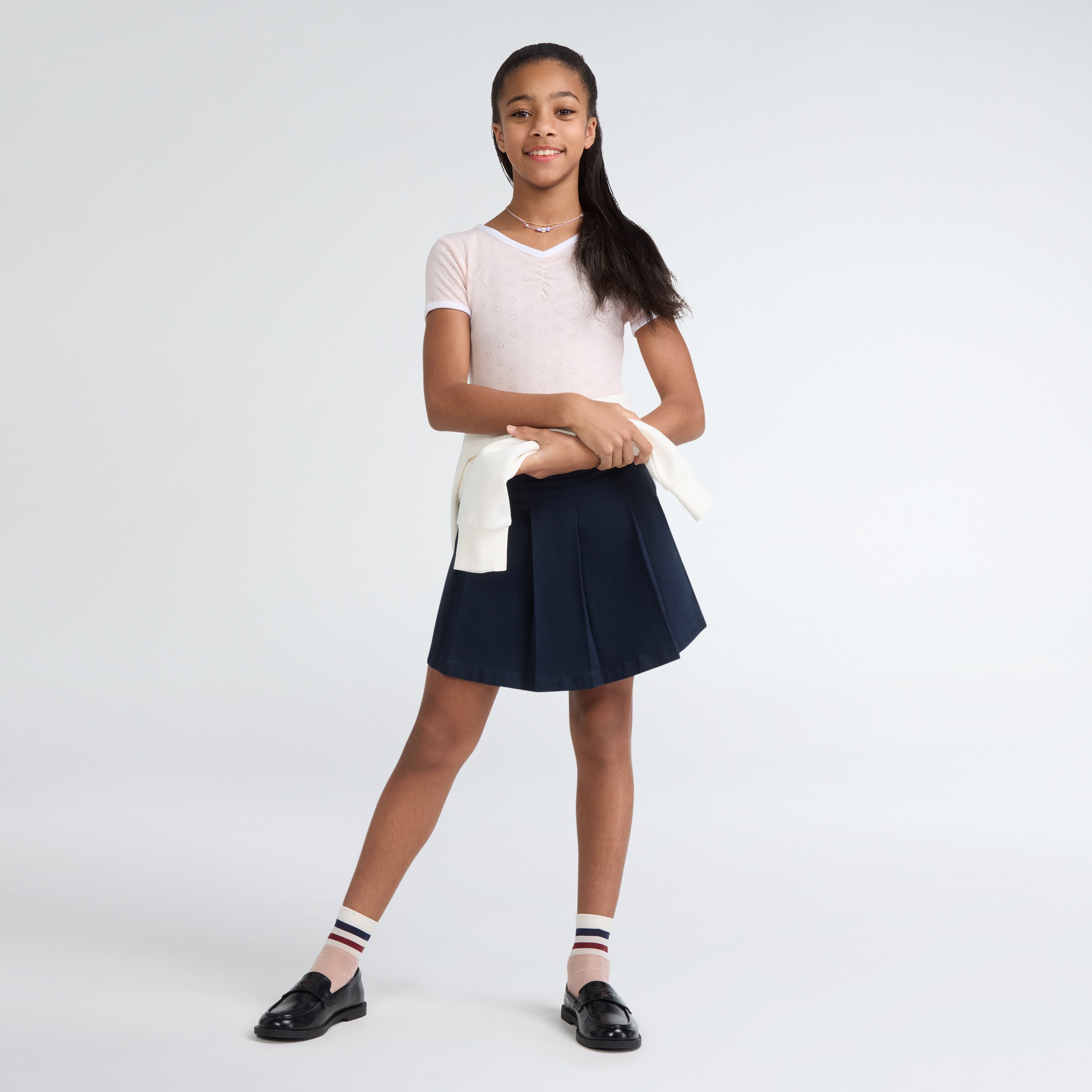 Pleated Uniform Skort Big Girls 7-16 3