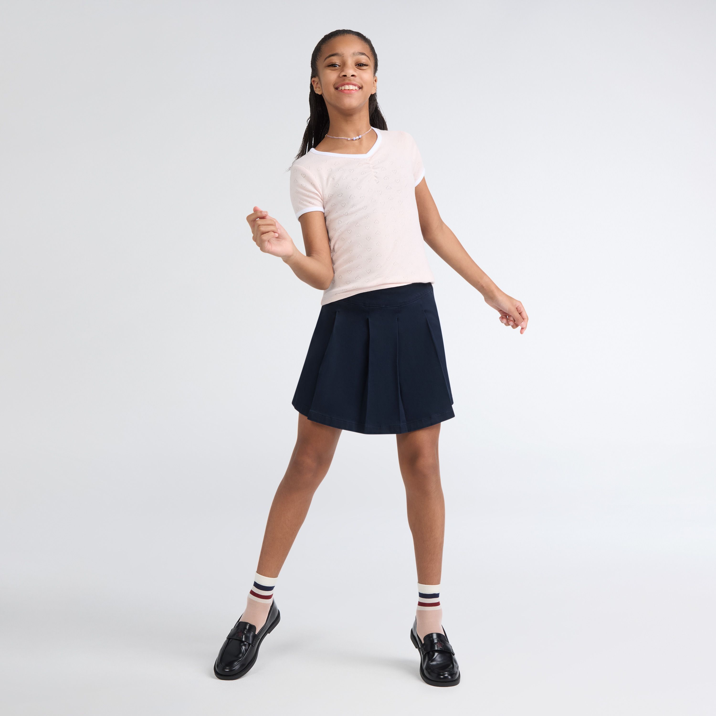 Pleated Uniform Skort Big Girls 7-16 4