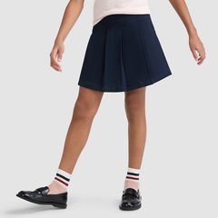 Pleated Uniform Skort Big Girls 7-16 — Navy Blazer - Blue 1