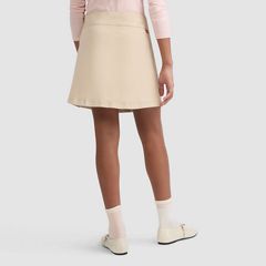 Pleated Uniform Skort Big Girls 7-16 — Safari Too - Brown 2