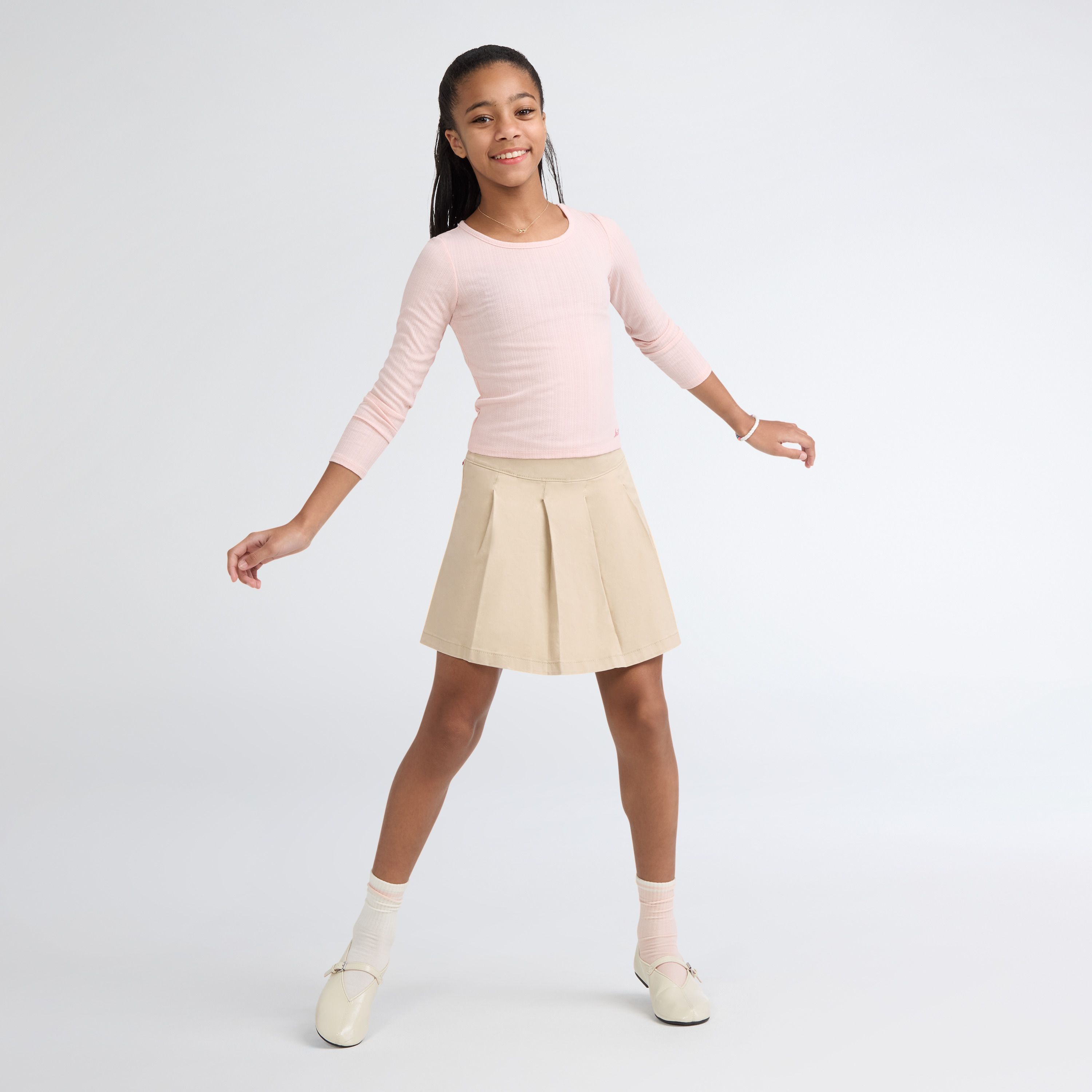 Pleated Uniform Skort Big Girls 7-16 3