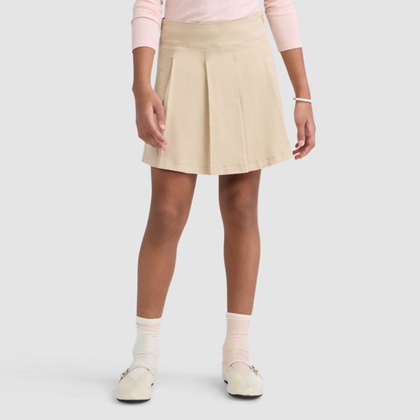 Pleated Uniform Skort Big Girls 7-16 — Safari Too - Brown